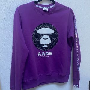 Brand New Bathing Ape Purple Crewneck